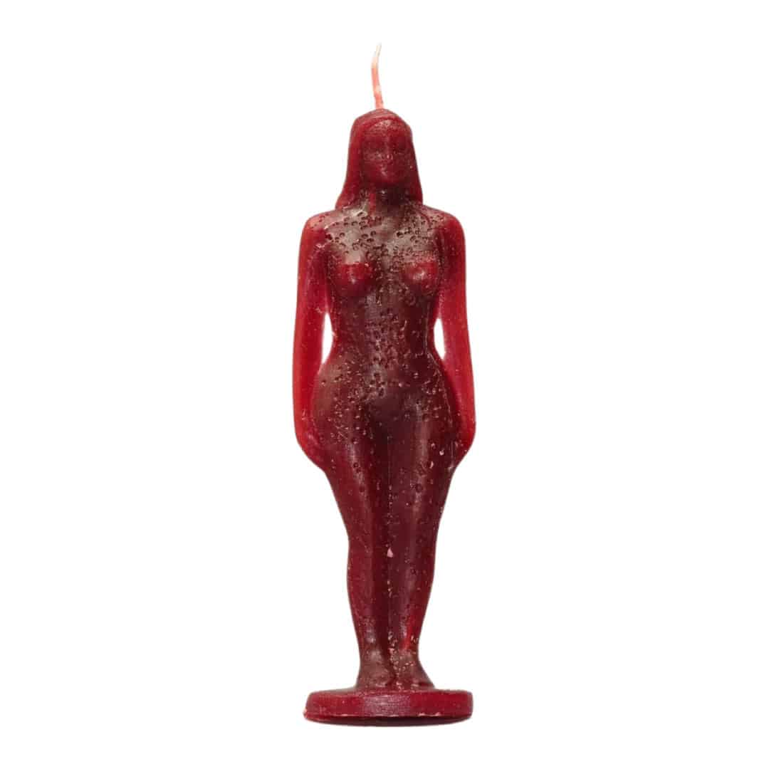 vela mujer roja